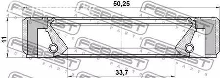 Spare Parts and Consumables - Сальник дифференциала 35x50x11 Nissan Bluebird 910 80-84 FEBEST 95GBY355011