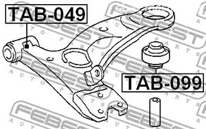 Spare Parts and Consumables - Сайлентблок переднего рычага передний Toyota Carina FF CT215/ST215 4WD 96-0