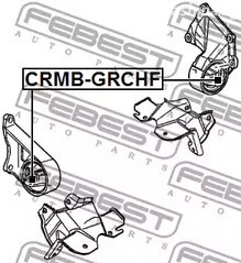 Spare Parts and Consumables - Сайлентблок опоры ДВС Jeep Grand Cherokee III 2004-2010 FEBEST CRMBGRCHF