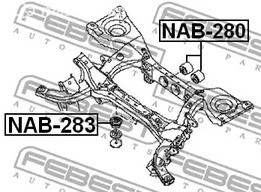 Запчасти и расходники - Сайлентблок заднего дифференциалаNissan Parthfinder 05-14 FEBEST NAB283