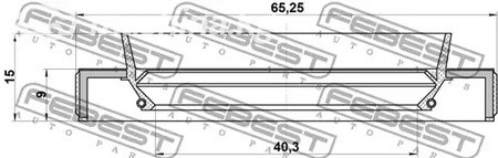 Spare Parts and Consumables - Сальник заднего редуктора Febest 95HBY42650915C