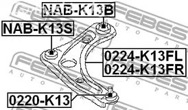 Запчасти и расходники - Опора шаровая Nissan Almera/Sunny TH 10> FEBEST 0220K13