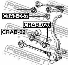 Запчасти и расходники - Сайлентблок передней поперечной тяги Chrysler 300C 04 FEBEST CRAB021