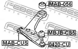 Запчасти и расходники - Опора шаровая нижняя Mitsubishi Lancer CS5A/CS5W/CS2A 00> FEBEST 0420CU