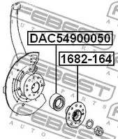 Авто тетиктер жана сарптоолору - Подшипник задней ступицы Febest DAC54900050