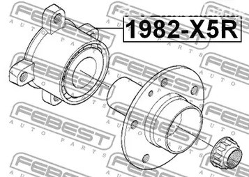 Запчасти и расходники - К-кт подшипника ступ. зад.BMW E65/Х5 3.0-6.0/3.0D/4.0D 00> FEBEST 1982X5R