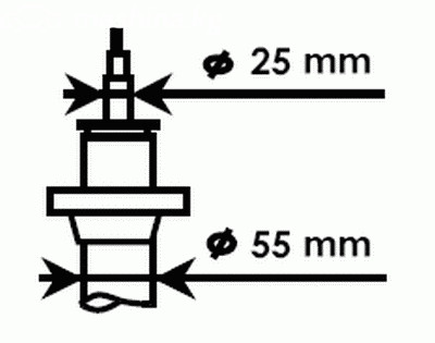 Spare Parts and Consumables - Амортизатор передний газовый 55mm VW Golf/Passat 1.4-3.2/1.9TDi-2.0TDi 03>