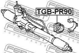 Spare Parts and Consumables - Проставка рулевой рейки Toyota Land Cruiser 96-08 FEBEST TGBPR90