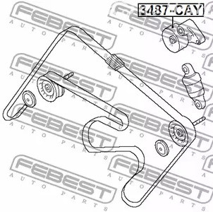 Spare Parts and Consumables - Ролик натяжной ремня НО Porsche Cayenne 4.5/4.8 Turbo 02> FEBEST 3487CAY