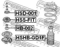 Spare Parts and Consumables - Пыльник переднего амортизатора Honda Jazz/Fit Gd 02-08 FEBEST HSHBGD1F