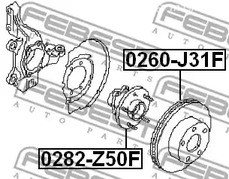 Запчасти и расходники - Ступица перед Febest 0282Z50F