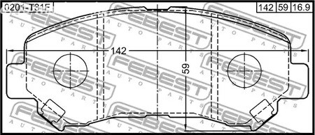 Spare Parts and Consumables - Колодки дисковые передние Nissan Qashqai all 07>/X-trail 07> FEBEST 0201T31