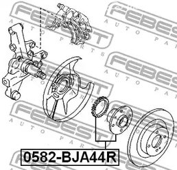 Запчасти и расходники - К-кт подш. ступ.зад. Mazda 323 ABS 89>/MX3 1.6i-1.8i 91> FEBEST 0582BJA44R