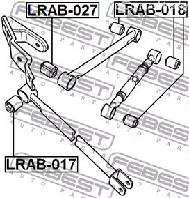 Запчасти и расходники - Сайлентблок рычага зад. Land Rover Freelander 96-06 FEBEST LRAB017