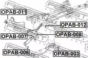 Spare Parts and Consumables - Сайлентблок рычага задней подвески Opel Insignia 09> FEBEST OPAB008