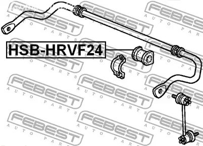 Запчасти и расходники - Втулка стабил-ра перед 3дв Febest HSBHRVF24