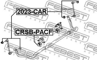 Запчасти и расходники - Втулка переднего стабилизатора d26 Chrysler Pacifica 03-08 FEBEST CRSBPACF