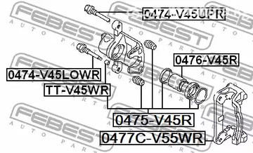 Spare Parts and Consumables - Р/к суппорта зад Febest 0475V45R