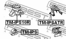 Авто тетиктер жана сарптоолору - Подушка ДВС передняя Toyota Avensis 1.8 97> FEBEST TMIPS