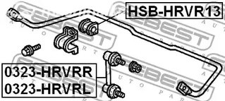 Spare Parts and Consumables - Втулка стабил-ра зад 5дв Febest HSBHRVR13