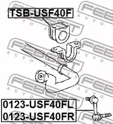 Spare Parts and Consumables - Втулка стабилизатора переднего d34 Lexus 460L/LS460 06> FEBEST TSBUSF40F