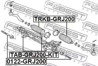 Запчасти и расходники - С/блок рулевой рейки (комплект) Febest TABGRJ200KIT