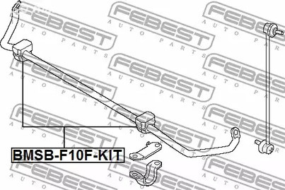 Spare Parts and Consumables - Втулка стабилизатора переднего к-кт4шт BMW 5 F10 09-13 FEBEST BMSBF10FKIT