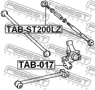 Spare Parts and Consumables - С/блок заднего поперечного рычага Febest TABST200LZ