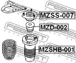 Запчасти и расходники - Пыльник амортизатора переднего Mazda 6 GG/GY 02> FEBEST MZSHB001