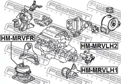 Spare Parts and Consumables - Подушка двигателя передняя левая Honda MR-V 03-08 FEBEST HMMRVLH1