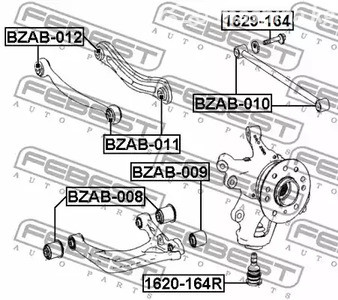 Spare Parts and Consumables - С/блок заднего рычага Febest BZAB011