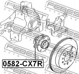 Авто тетиктер жана сарптоолору - К-кт подшипника задней ступицы в сборе Mazda CX-7 06-12 FEBEST 0582CX7R