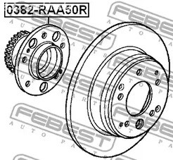 Spare Parts and Consumables - Ступица задняя febest 0382raa50r