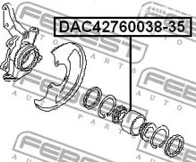 Spare Parts and Consumables - Подшипник ступ. пер. Nissan Primera P10 1.6-2.0D 90-96 / Maxima all 88-96 F