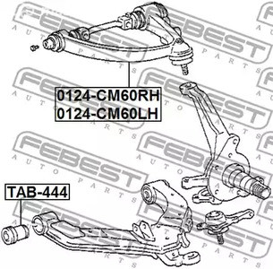 Spare Parts and Consumables - Сайлентблок рычага нижн. Toyota Lite-Ace 86-95 FEBEST TAB444