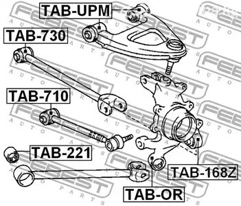 Spare Parts and Consumables - Сайлентблок заднего поперечного рычагаToyota Mark 2/Chaser/Cresta GX100 96