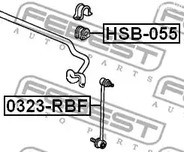 Запчасти и расходники - Тяга стабилизатора передняя Honda Odyssey 05-10 FEBEST 0323RBF