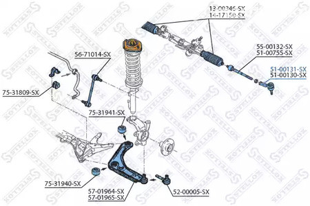 Spare Parts and Consumables - Наконечник рулевой левый Ford Escort/Orion 90-99 STELLOX 5100131SX