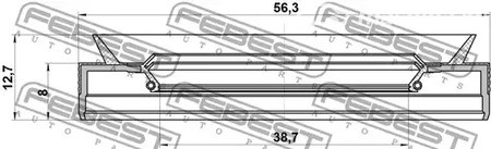 Запчасти и расходники - Сальник КПП 40x56x8/13.6 АКПП Ford Mondeo 1.8i-2.5i/2.0TDCi 00> FEBEST 95PE