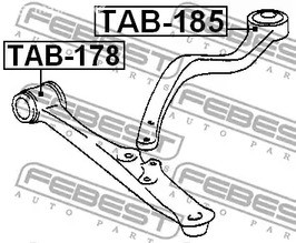 Запчасти и расходники - Сайлентблок переднего нижнего рычага Lexus GS300 97-05 FEBEST TAB185