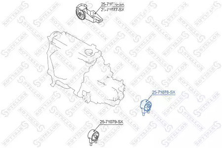 Spare Parts and Consumables - Подушка ДВС задняя Mazda Demio 1.3/1.5 16V 98> STELLOX 2571078SX