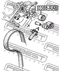 Запчасти и расходники - Ролик обводной ремня ГРМ Honda Accord Coupe 3.0 24V 98> FEBEST 0388RA6