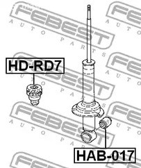 Запчасти и расходники - Отбойник амортизатора FEBEST HDRD7