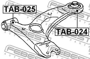 Spare Parts and Consumables - С/блок переднего рычага, задний Febest TAB024