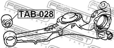 Авто тетиктер жана сарптоолору - Сайлентблок зад. продол. рычага Toyota RAV 4 SXA1# 94-00 FEBEST TAB028