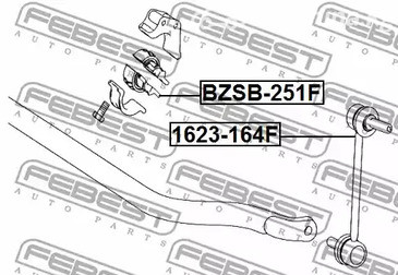 Авто тетиктер жана сарптоолору - Втулка стабилизатора переднего Febest BZSB251F