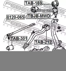 Spare Parts and Consumables - Сайлентблок рычага перед.нижн.лев.прав. Toyota Altezza GXE15/JCE15 FEBEST T