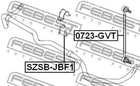 Запчасти и расходники - Втулка стабилизатора переднего Suzuki FEBEST SZSBJBF1