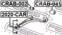 Запчасти и расходники - Сайлентблок пер. рычага нижн. Chrysler Town&Country, Dodge Caravan/Grand Ca