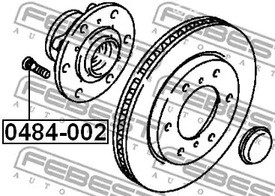 Авто тетиктер жана сарптоолору - Шпилька колесная Mitsubishi Carisma 95-06 FEBEST 0484002